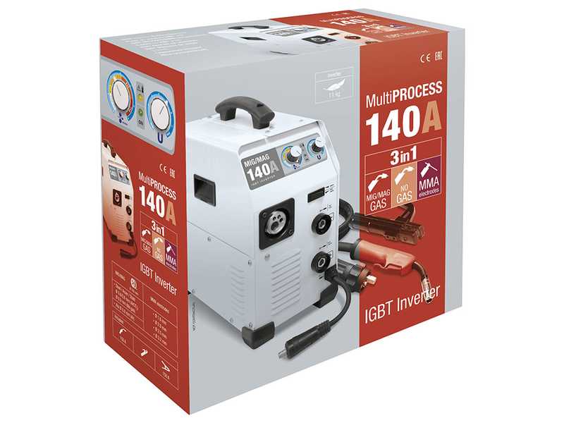 GYS Easymig 140 - Inverter Welding Machine (MIG/MAG: GAS, NO GAS and MMA) - direct current (DC)