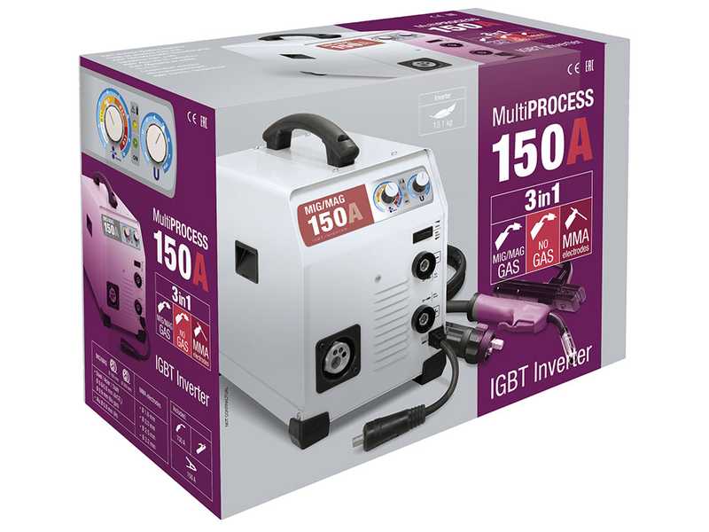 GYS Easymig 150 - Inverter Welding Machine (MIG/MAG: GAS, NO GAS and MMA) - direct current (DC)
