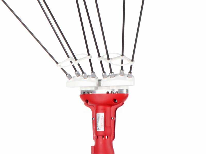 Sbaraglia Super23 Cordless - Electric Battery-powered Olive Harvester - 150-250 cm Aluminium Extension Pole - 3x (21V-5.2Ah)