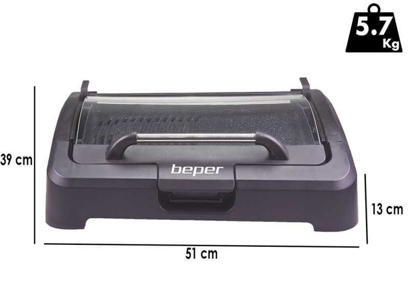 Beper 90871 - Electric Barbecue with Lid - 2.2 Kw