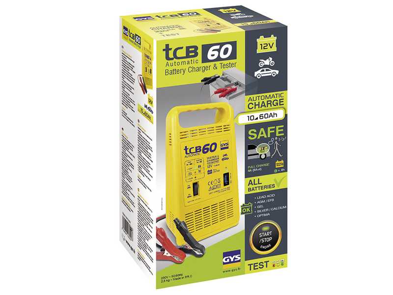 GYS TCB 60 - Automatic Charger - 12V Batteries 10 to 60Ah