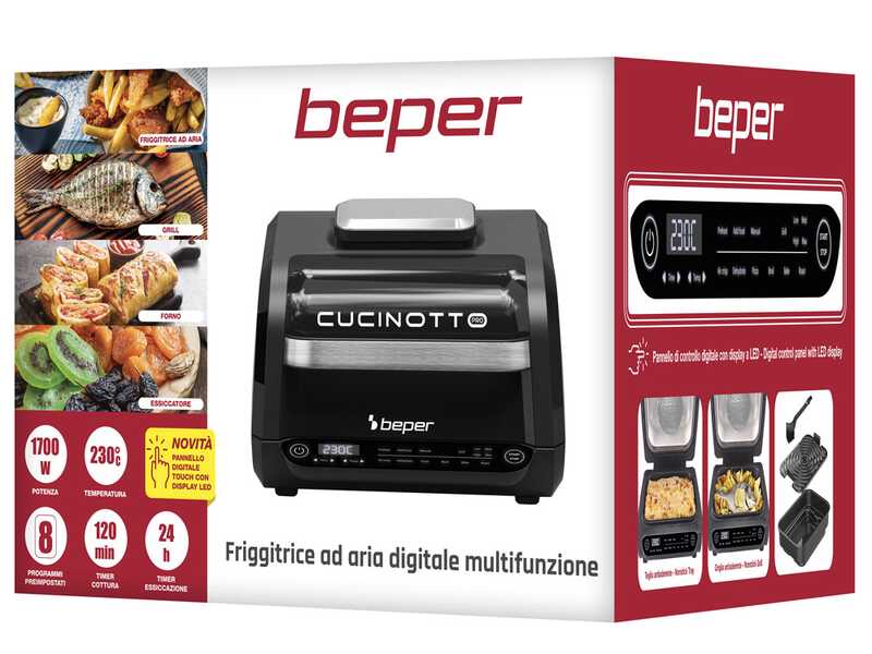 Beper P101FRI081 - Digital Air Fryer - Electric Oven - 1700 W