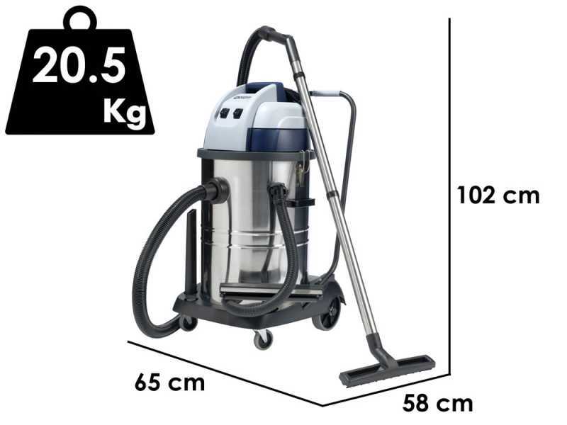 Nilfisk VL100-75 EU GO - Professional hoover - 75 lt stainless steel drum - 2000W