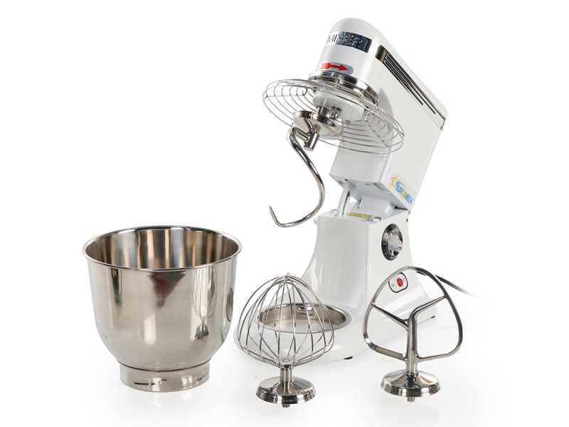 Euromech EPM 5 - Variable speed planetary mixer - Stainless steel bowl 5L