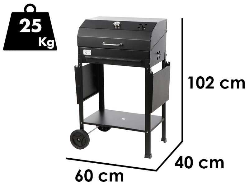 Seven Italy Ercole Medium - Handcrafted Iron Coal Barbecue - 57,5x37cm