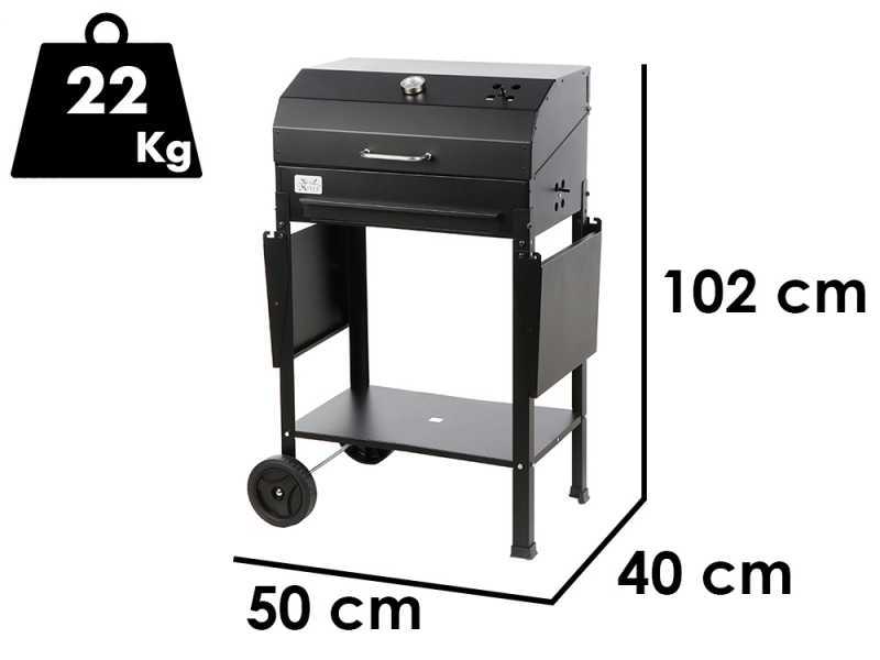 Seven Italy Ercole Small - Handcrafted Iron Coal Barbecue - 47,5x37cm