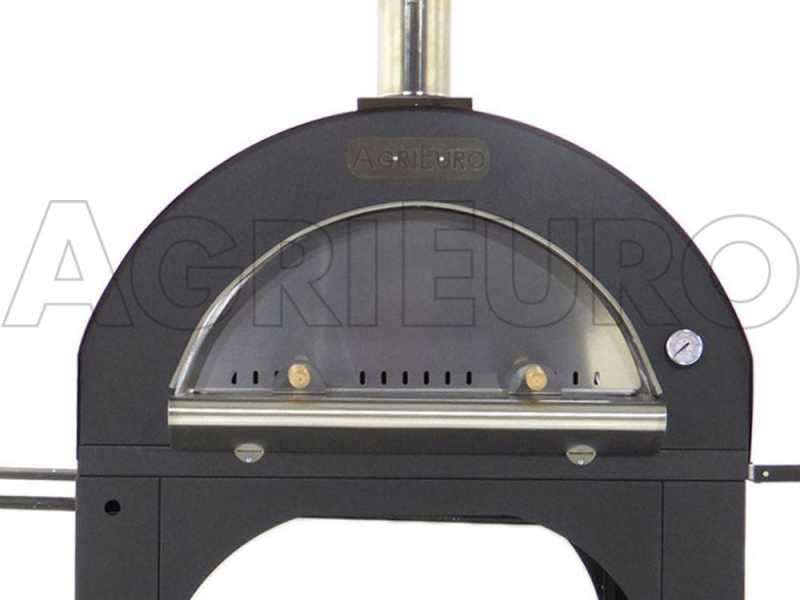 AgriEuro Premium Line Cibus Red - Outdoor wood-fired pizza oven 100x80 - 5 pizzas