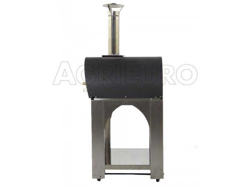 AgriEuro Premium Line Cibus Inox - Outdoor wood-fired pizza oven 60x60 - 2 pizzas