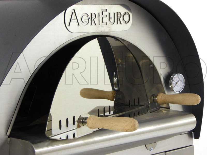 AgriEuro Premium Line Cibus Inox - Outdoor wood-fired pizza oven 60x60 - 2 pizzas