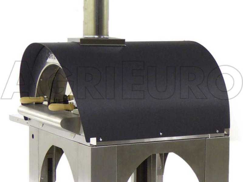 AgriEuro Premium Line Cibus Inox - Outdoor wood-fired pizza oven 60x60 - 2 pizzas