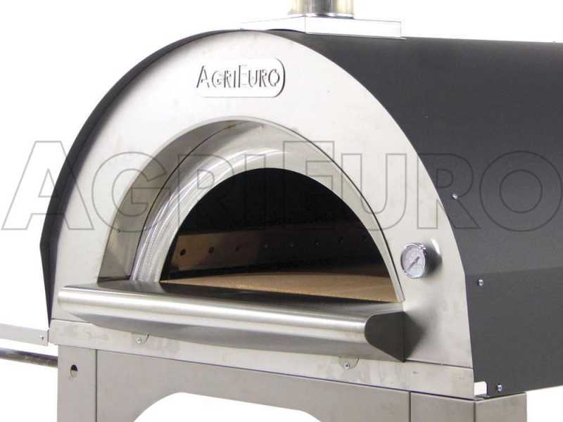 AgriEuro Premium Line Cibus Inox - Outdoor wood-fired pizza oven 100x80 - 5 pizzas
