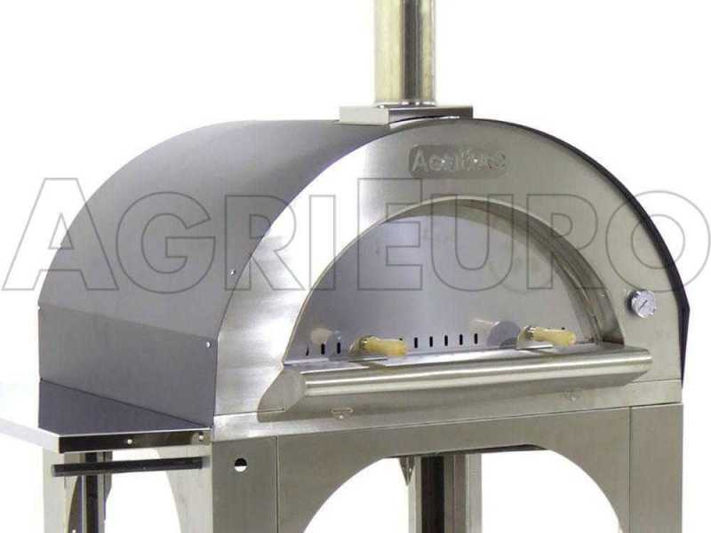 AgriEuro Premium Line Cibus Inox - Outdoor wood-fired pizza oven 100x80 - 5 pizzas
