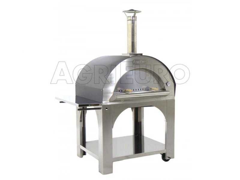 AgriEuro Premium Line Cibus Inox - Outdoor wood-fired pizza oven 100x80 - 5 pizzas