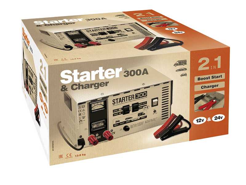 GYS Start 300 - Battery Charger and Starter - 12/24V
