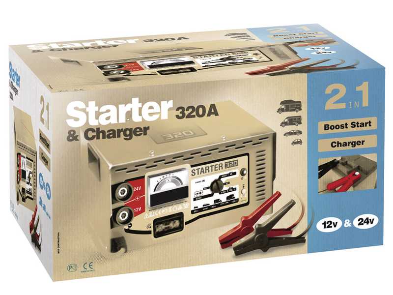 GYS Neostart 320 - Automatic Battery Charger and Starter - 12/24V