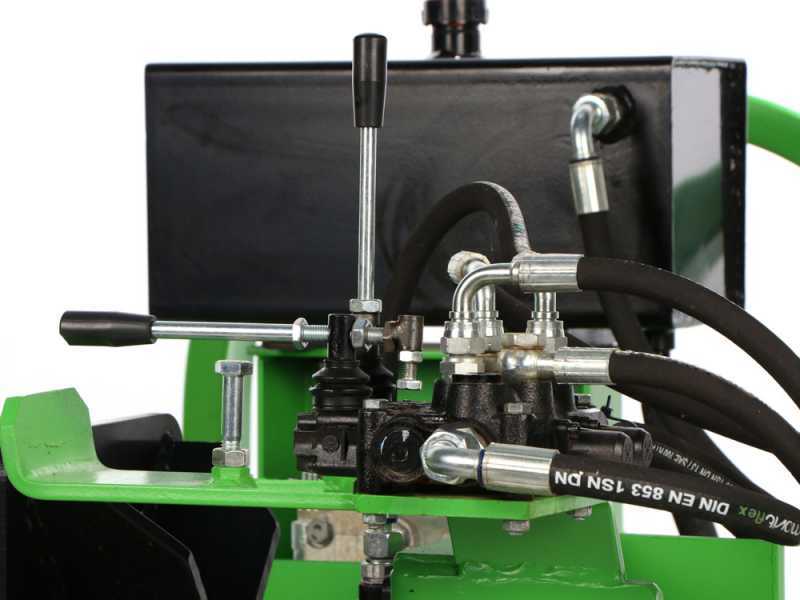 Tractor-mounted log splitter 25T - Horizontal - Hydraulic loading platform