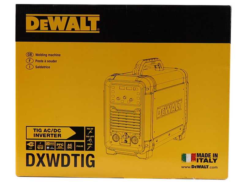 DeWalt DXWDTIG 210E - Inverter Welding Machine (TIG HF/LIFT, MMA) - DC - Case