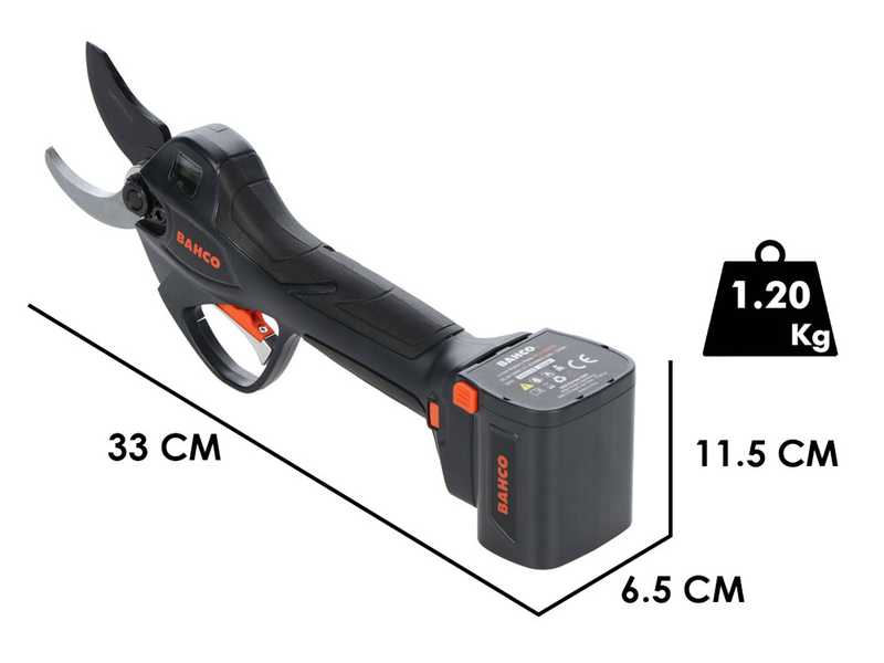 Bahco BCL240 - Electric Battery-powered Pruning Shear - 3x 21.6V 2.5Ah Batteries