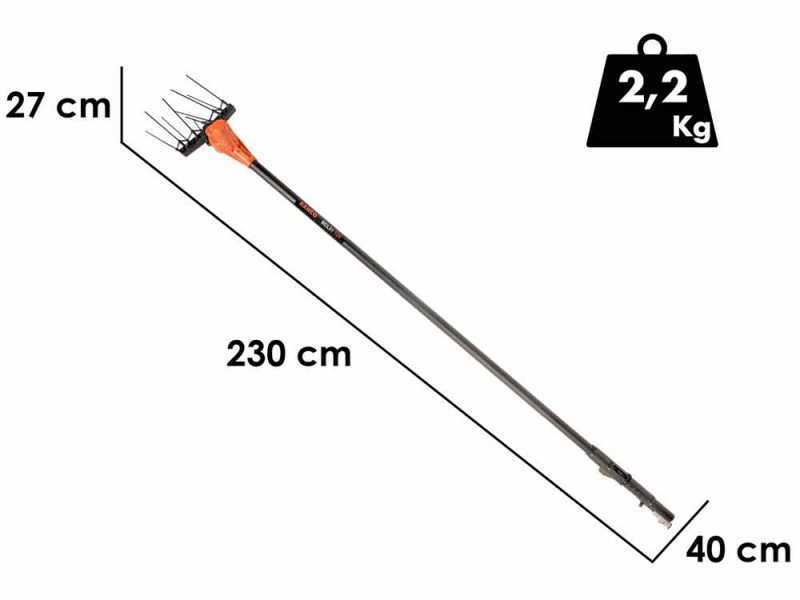 Bahco BCL51 12V - Battery-powered Electric Harvester - Aluminium Pole - 230 cm