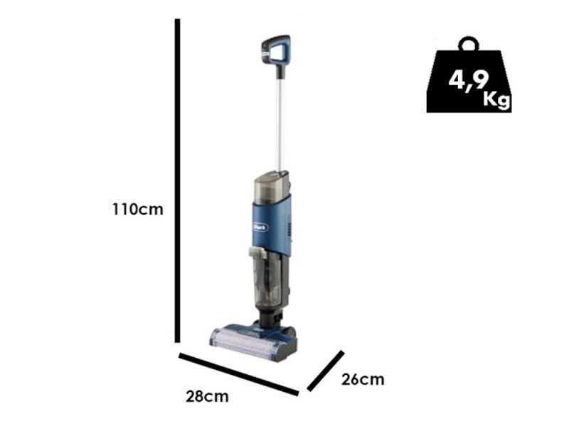 Shark HydroVac WD100EU - Electric 2-in-1 floor washer: washes and vacuums