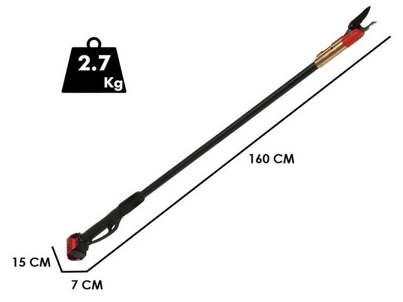 Blue Bird HPS 22-160 - Electric Pruning Shear on 160 cm Pole  - 21.6V 2.5Ah