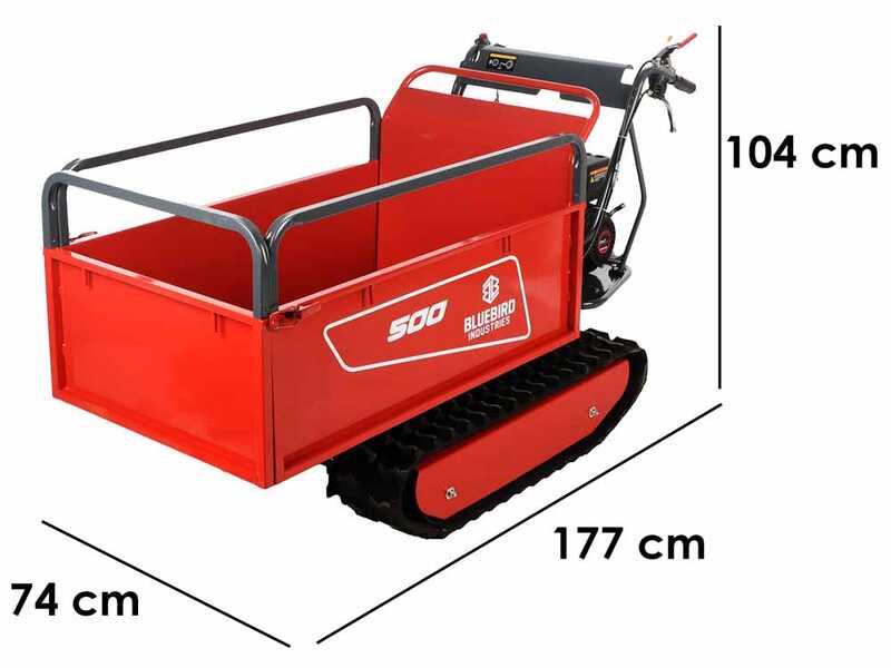 Blue Bird Carrier 500 - Extendable crawler tracked wheelbarrow - Load capacity 500 kg