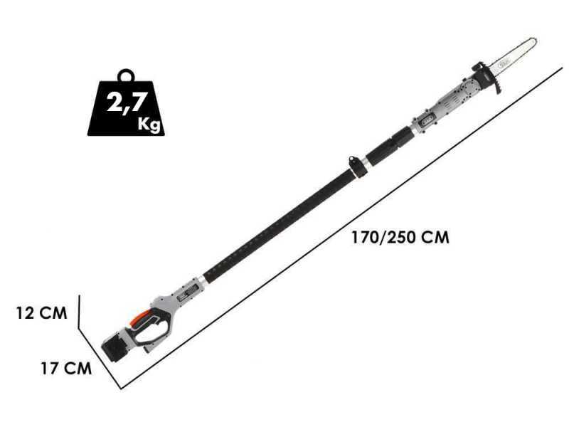 Volpi KVS7000P - Battery-powered Pruner on Telescopic Pole - WITHOUT BATTERY AND CHARGER
