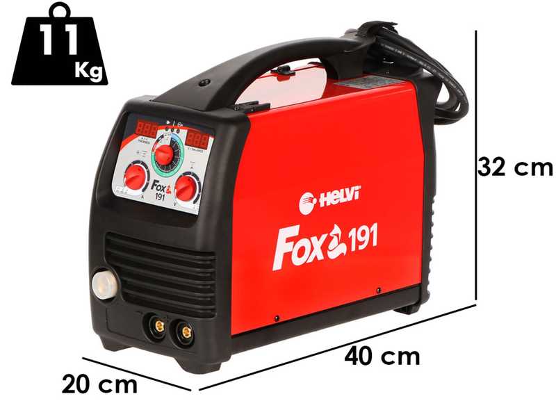 HELVI Fox 191 - Multi-Process Inverter Welding Machine (MIG-MAG/MMA/TIG), direct current (DC)