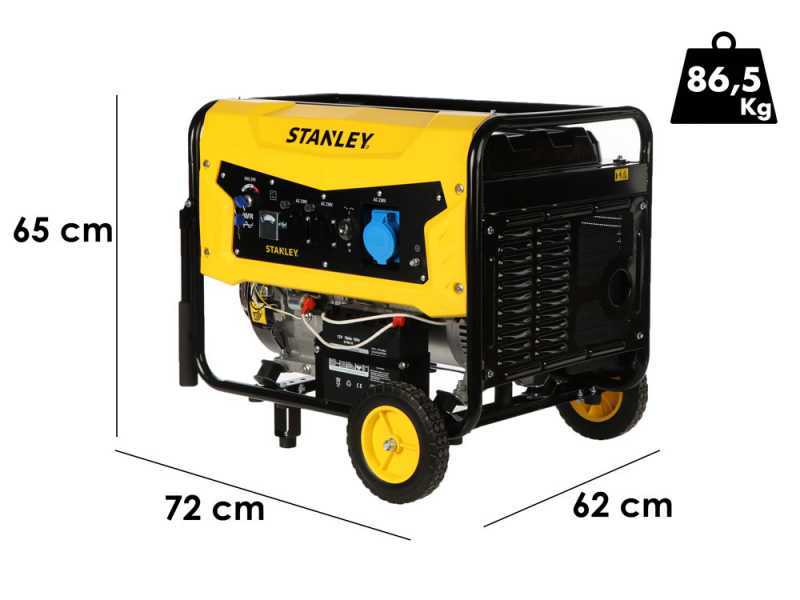 Stanley SG 5600B-1 - Petrol Generator - AVR - 5.5 kW - Continuous 5.0 kW Single Phase