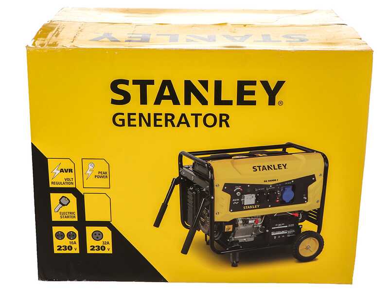 Stanley SG 6500B-1 - Petrol Generator Set - AVR - 6.5 kW single phase