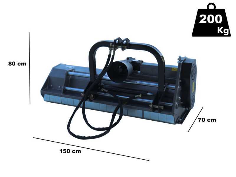 Blackstone BL 140 Hydro - Tractor-mounted Flail Mower - Light Series - Hydraulic Shift