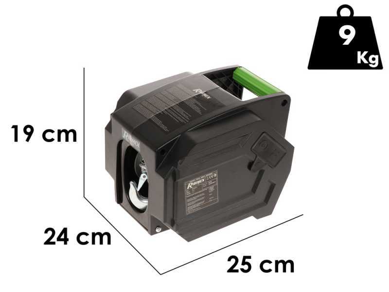 Ribimex PE12V/T1 - 12V battery-operated electric winch - With radio remote control