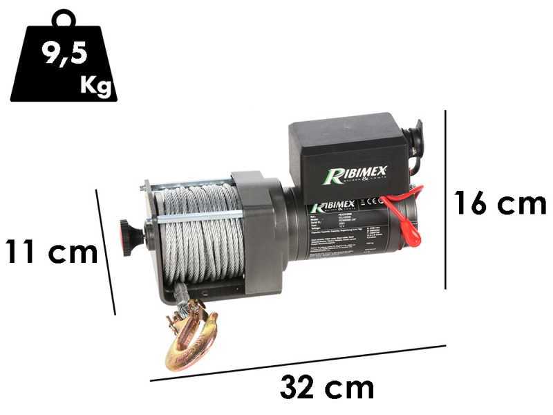 Ribimex PE12V/2500 - 12V Battery Electric Winch - 3 HP
