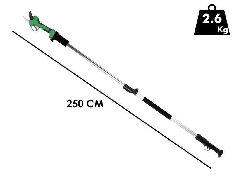 GreenBay TopCut 45 - Electric pruning shear on pole 150-210 cm - 2x 21.6V 4Ah