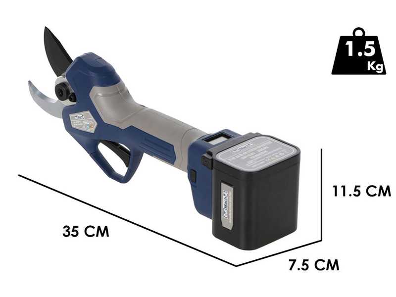Bullmach ARTEMIS 45 - Electric Pruning Shear on 150-210 cm Extension Pole - 2x 21.6V 4Ah