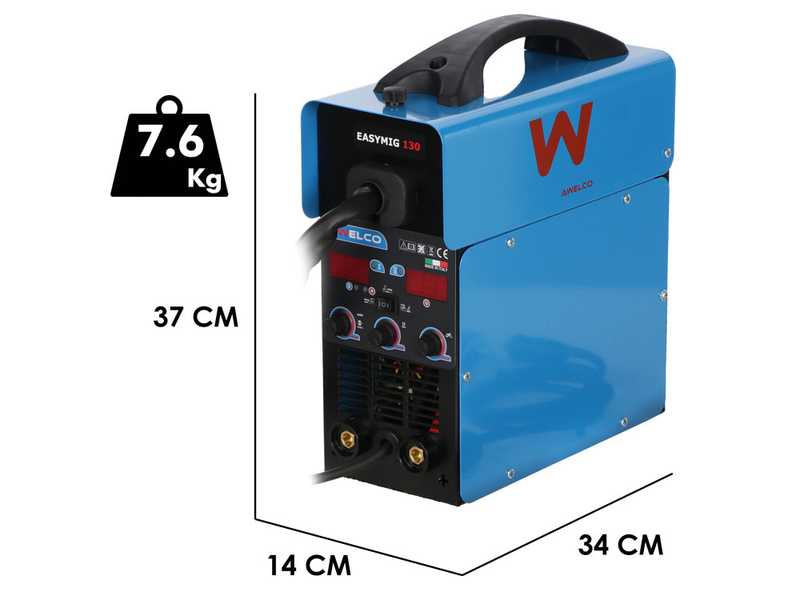 Awelco EASYMIG 130 - Inverter Multiprocess Welding Machine - MIG/MMA/TIG LIFT - GAS/NO GAS