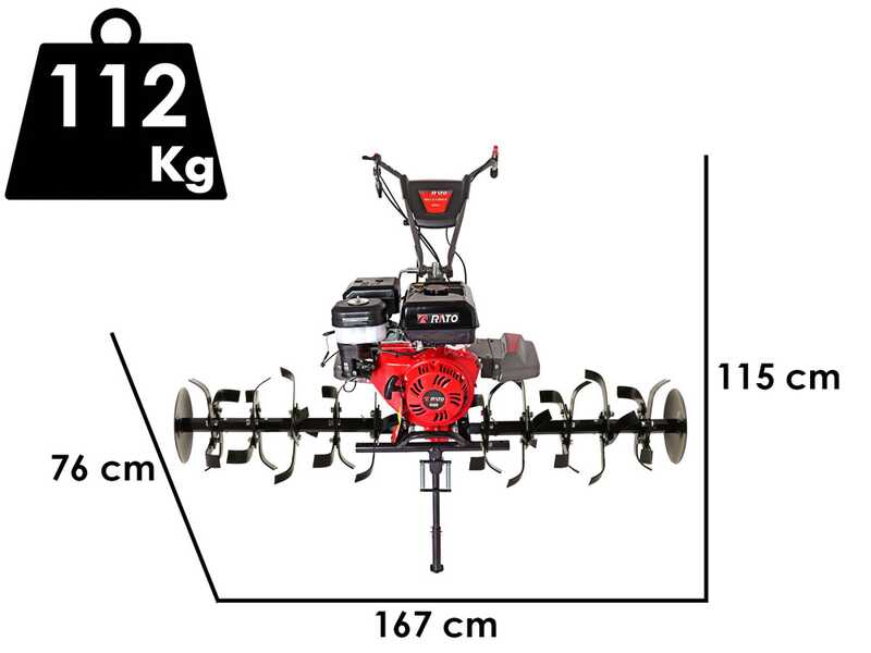 Italian Power RG 7.2-130Q-Z - 15 HP Petrol Garden Tiller - Rato R420 Engine