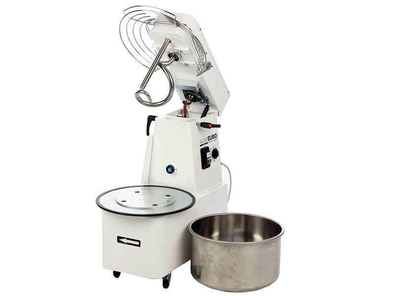 Mixer 1000 S Deluxe - Liftable spiral mixer - 8 kg at 1 speed