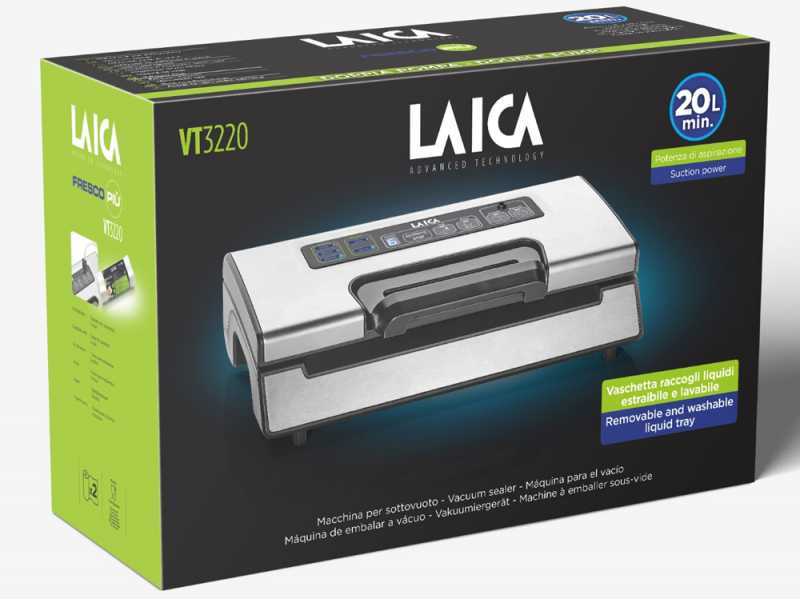 Laica VT3220 - Vacuum Sealer - Double 32cm Sealing Bar