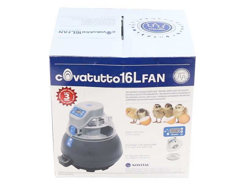 Novital Covatutto 16L Fan - Automatic egg incubator - 16 eggs