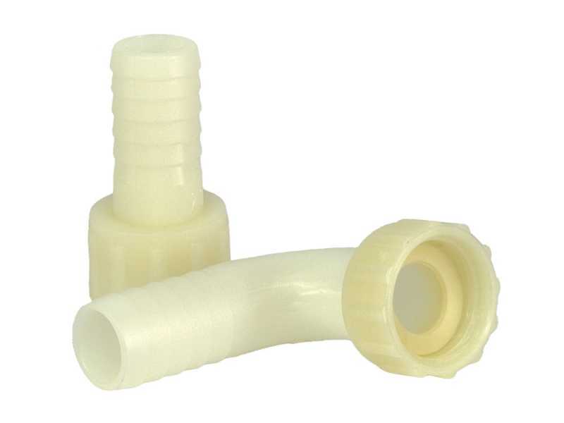 Tellarini ALM 25 MS - Electric Stainless Steel Transfer Pump - NYLON Straight + Curved Fittings