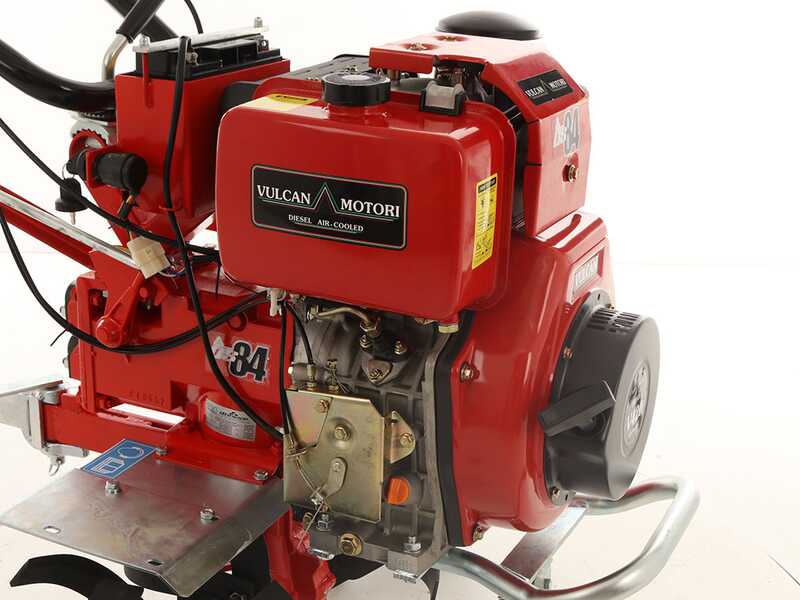 Diesse DS84 - 10.5 HP Diesel Garden Tiller - Vulcan 418cc with Electric Start