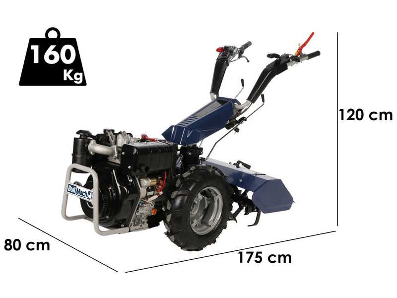 BullMach Chimera 400 - Diesel two-wheel tractor - 418cc - 9.6 HP