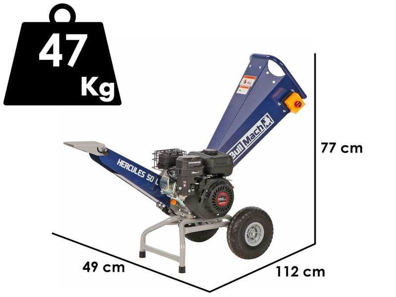BullMach Hercules 50 L - Petrol-powered shredder - Loncin H200 196cc engine