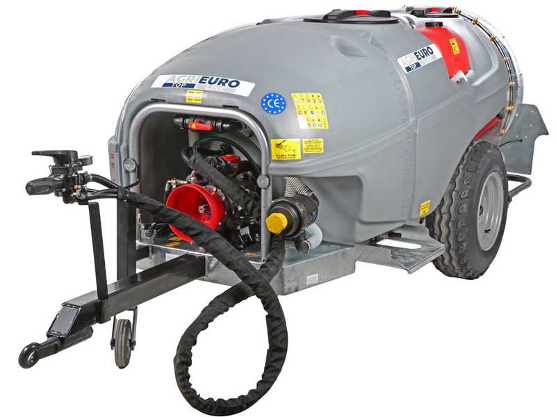 Trailed mist blower Gray T Car 1500/90 with tractor attachment for spraying - Capacity 1500L - Pump AR1203