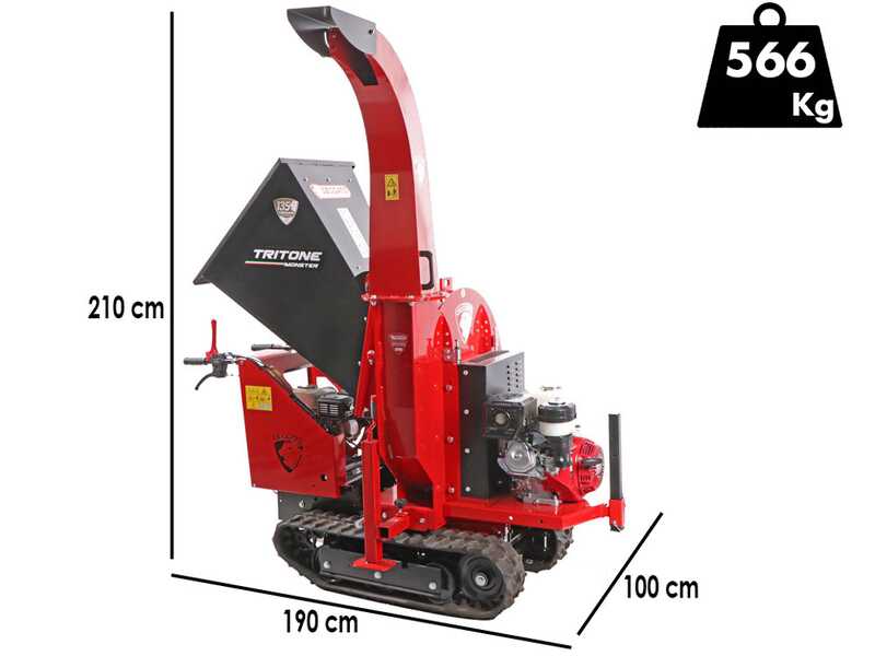 Ceccato Tritone Monster Cingo - Self-propelled tracked shredder - Honda GX390 engine