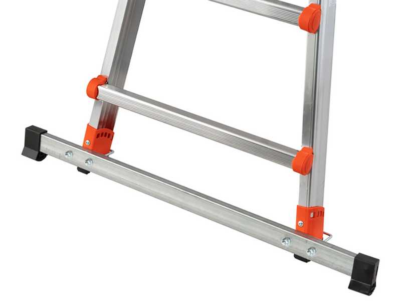 Gierre Peppina AL020DS - 2x8 steps, 4.70 m - Aluminium telescopic ladder