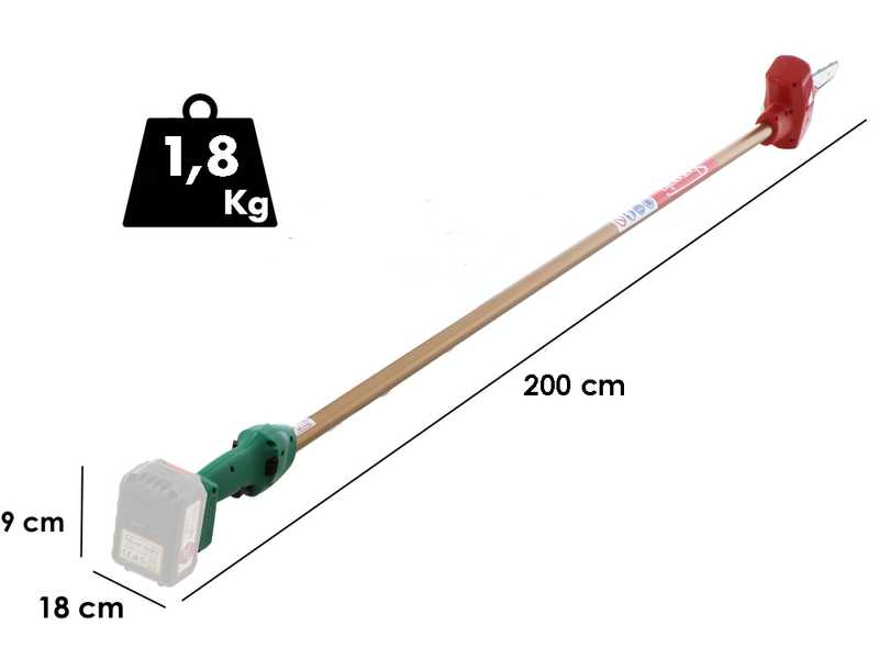 Sbaraglia Ares 21V - Battery-operated pruner on extension pole - WITHOUT BATTERY AND CHARGER