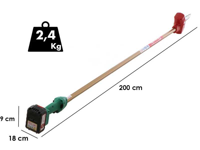 Sbaraglia Ares 21V - Battery pruner on fixed pole - 21V/5.2Ah