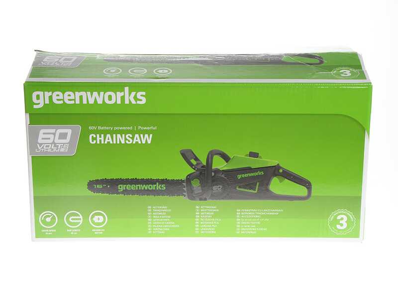 Greenworks GD60CS40K4 - 60V 4Ah cordless electric saw - 40cm blade